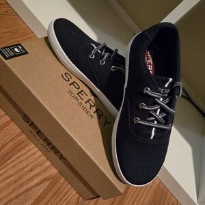 Sperry Kid's Black Canvas Shoes